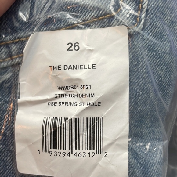 NEW We Wore What Womens Danielle Distressed High Rise Straight Leg Jeans Size 26 - Picture 9 of 11